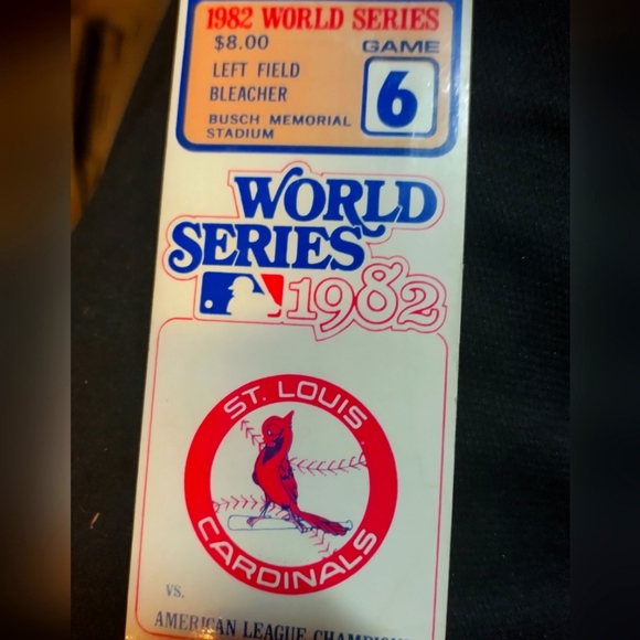 1982 world series baseball ticket stub game 6 - Picture 1 of 4